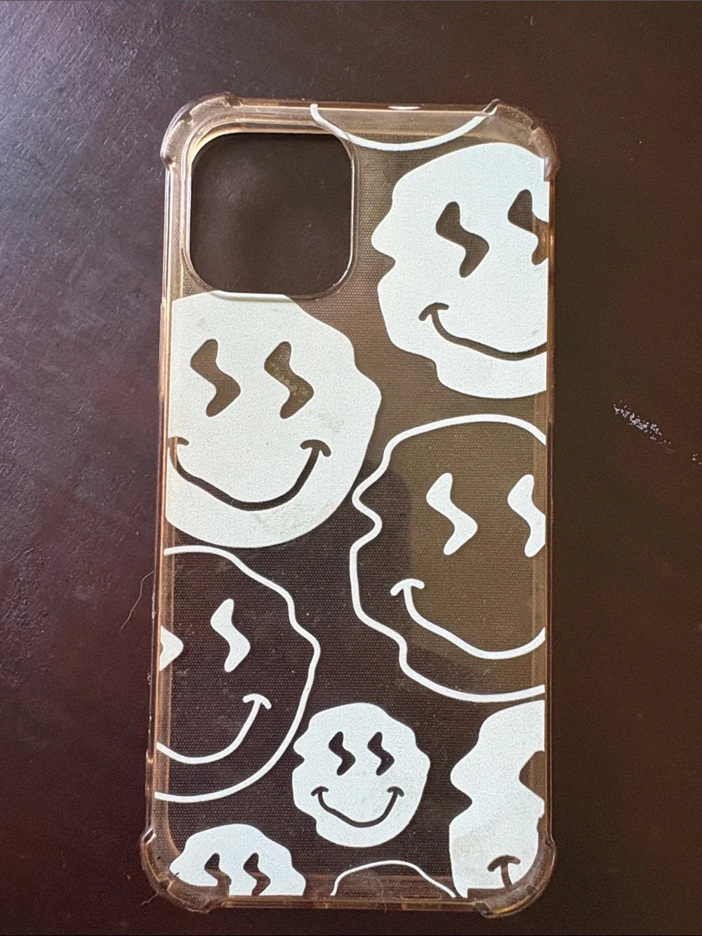 Clear I- Phone 12  Case with Colorful Paw Prints - Multicolor